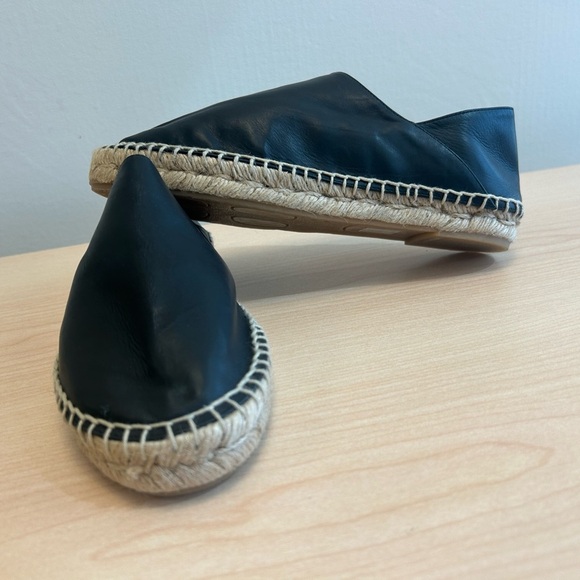 Vince size 6 NWT (no box bottom stickers still affixed)Black leather Espadrilles - Picture 14 of 15